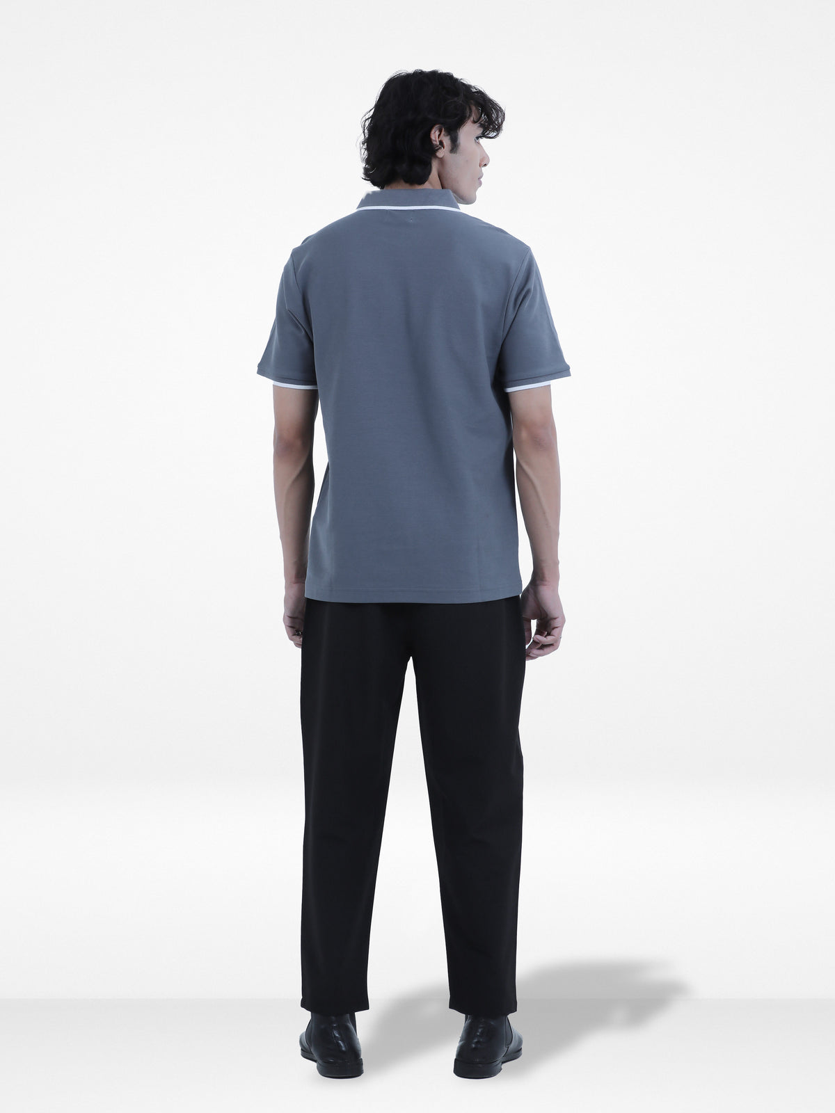 Men's Reguler-Fit Cotton Pique Polo Shirt100% Cotton Casual Top | Tipped Collar & Sleeves | Three-Button Placket | Smart Everyday Wear