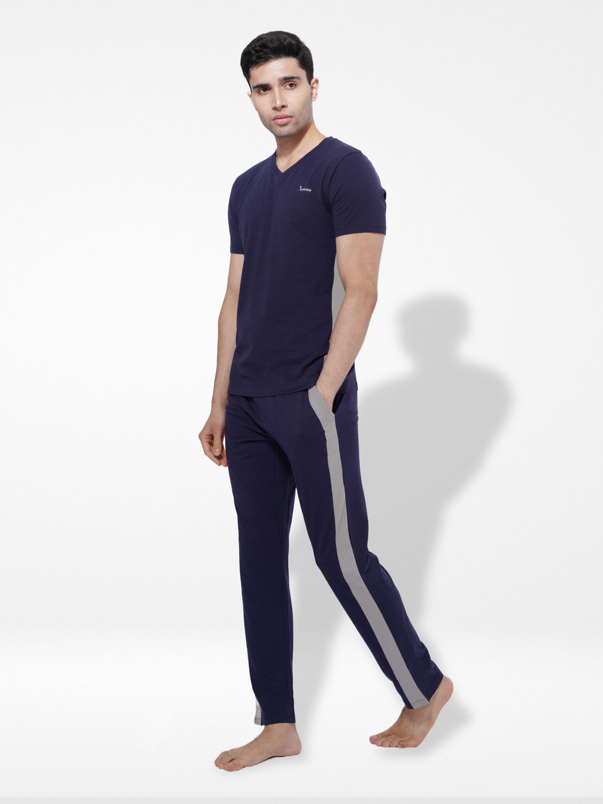 Men's T-Shirt & Trouser Lounge Set Blue