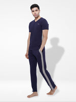 Men's T-Shirt & Trouser Lounge Set Blue