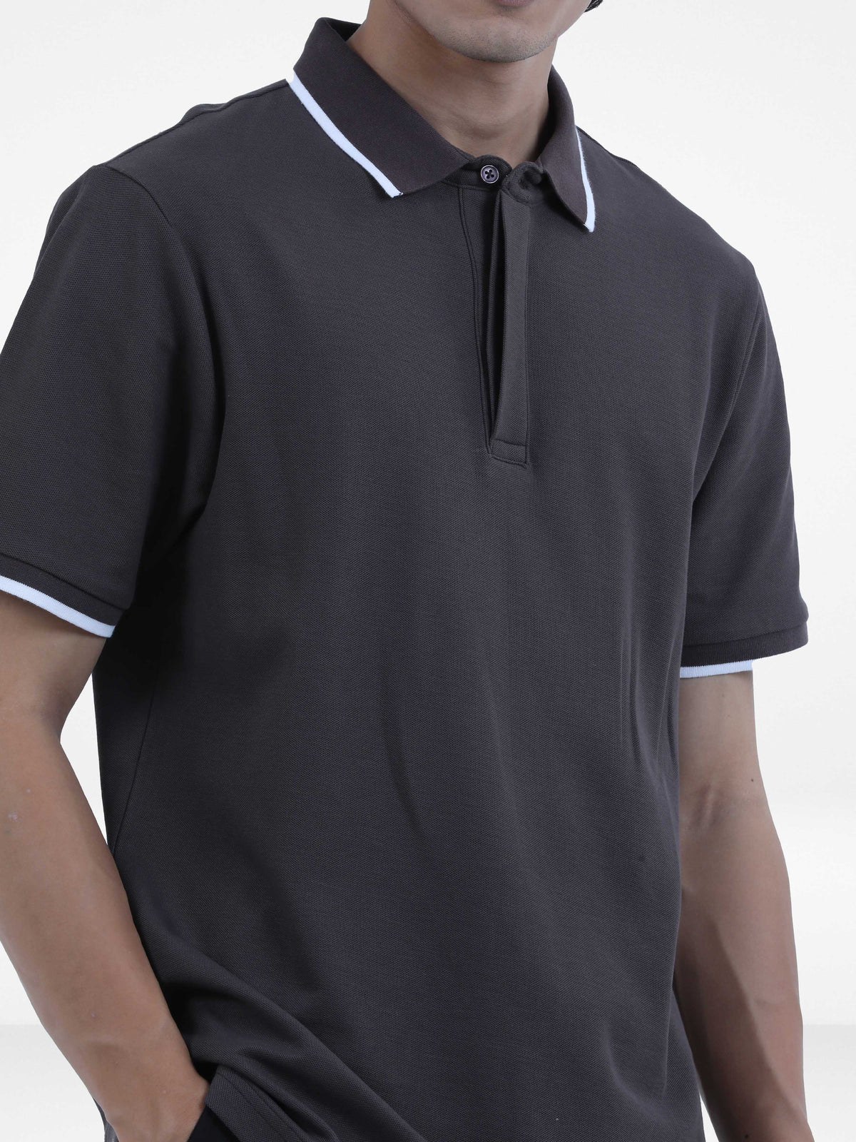Men's Reguler-Fit Cotton Pique Polo Shirt100% Cotton Casual Top | Tipped Collar & Sleeves | Three-Button Placket | Smart Everyday Wear