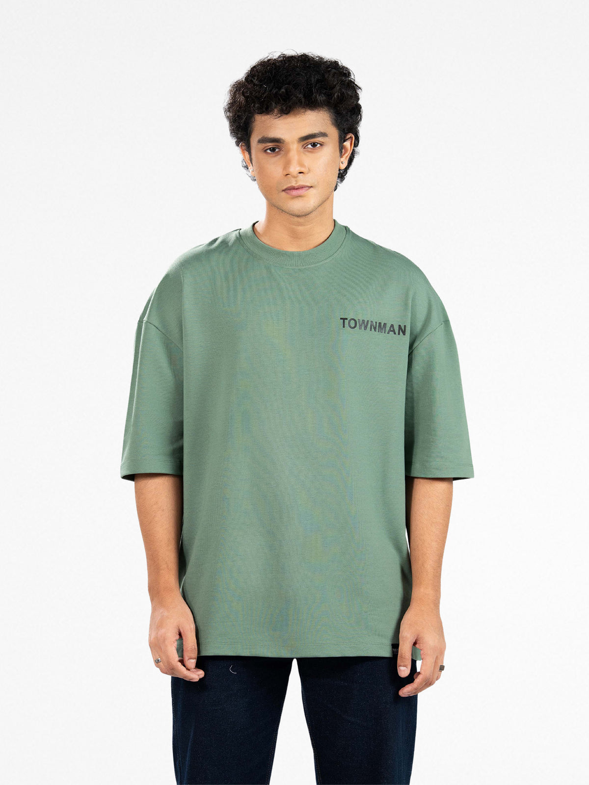Men’s Oversized Drop Shoulder Graphic T-Shirt – Short Sleeve Crew Neck Tee | Casual Streetwear Top with Front & Back Print