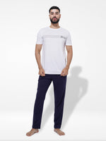Men's T-Shirt & Trouser Lounge Set White