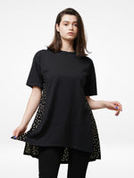 Women Black Polka dot Printed Tops.