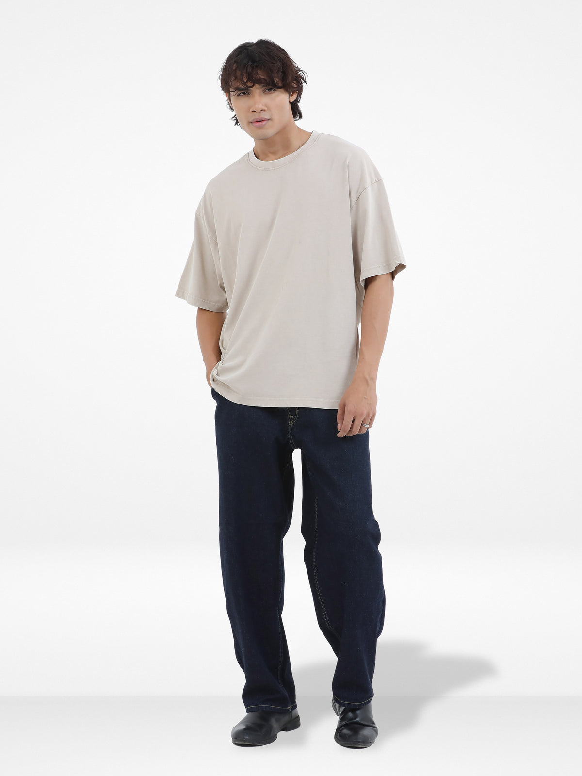 Men’s Drop Shoulder T-Shirt – Classic Solid Short Sleeve Tee, Soft Cotton Blend Comfortable Casual Wear