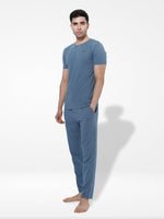 Men's T-Shirt & Trouser Lounge Set Goblin Blue