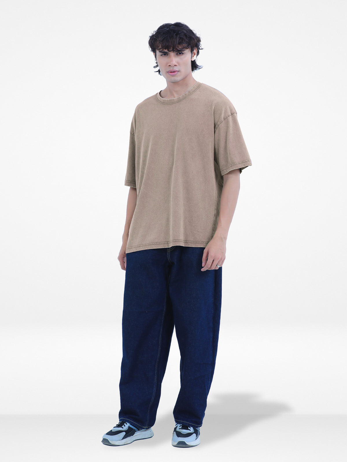 Men’s Drop Shoulder T-Shirt – Classic Solid Short Sleeve Tee, Soft Cotton Blend Comfortable Casual Wear