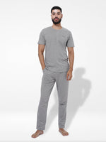 Men's T-Shirt & Trouser Lounge Set Grey