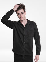 Men's Suede Shirt-inteblu