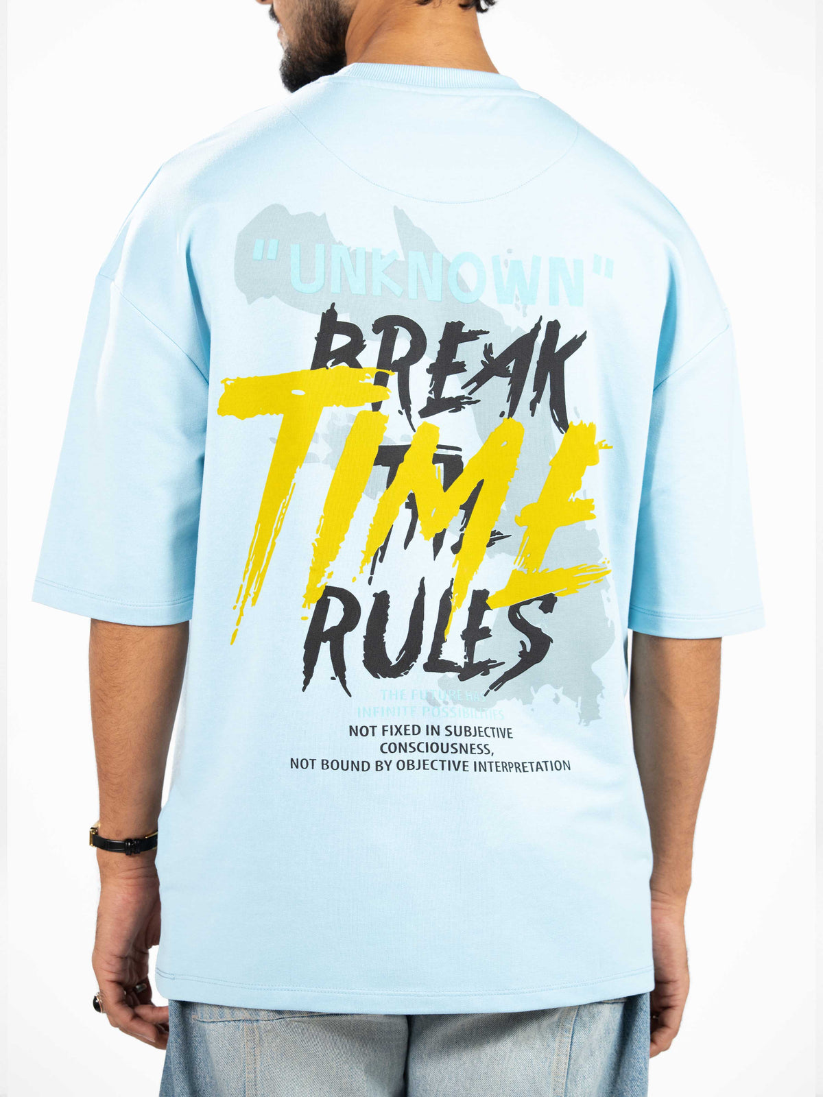 Men’s Oversized Drop Shoulder Graphic T-Shirt – Short Sleeve Crew Neck Tee | Casual Streetwear Top with Front & Back Print