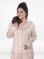 Women Printed Night Suit Set of Shirt & Pyjama, Night wear Dress| Long Sleeve