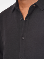 Men's Relaxed-Fit Half-Sleeve Casual Shirt Black