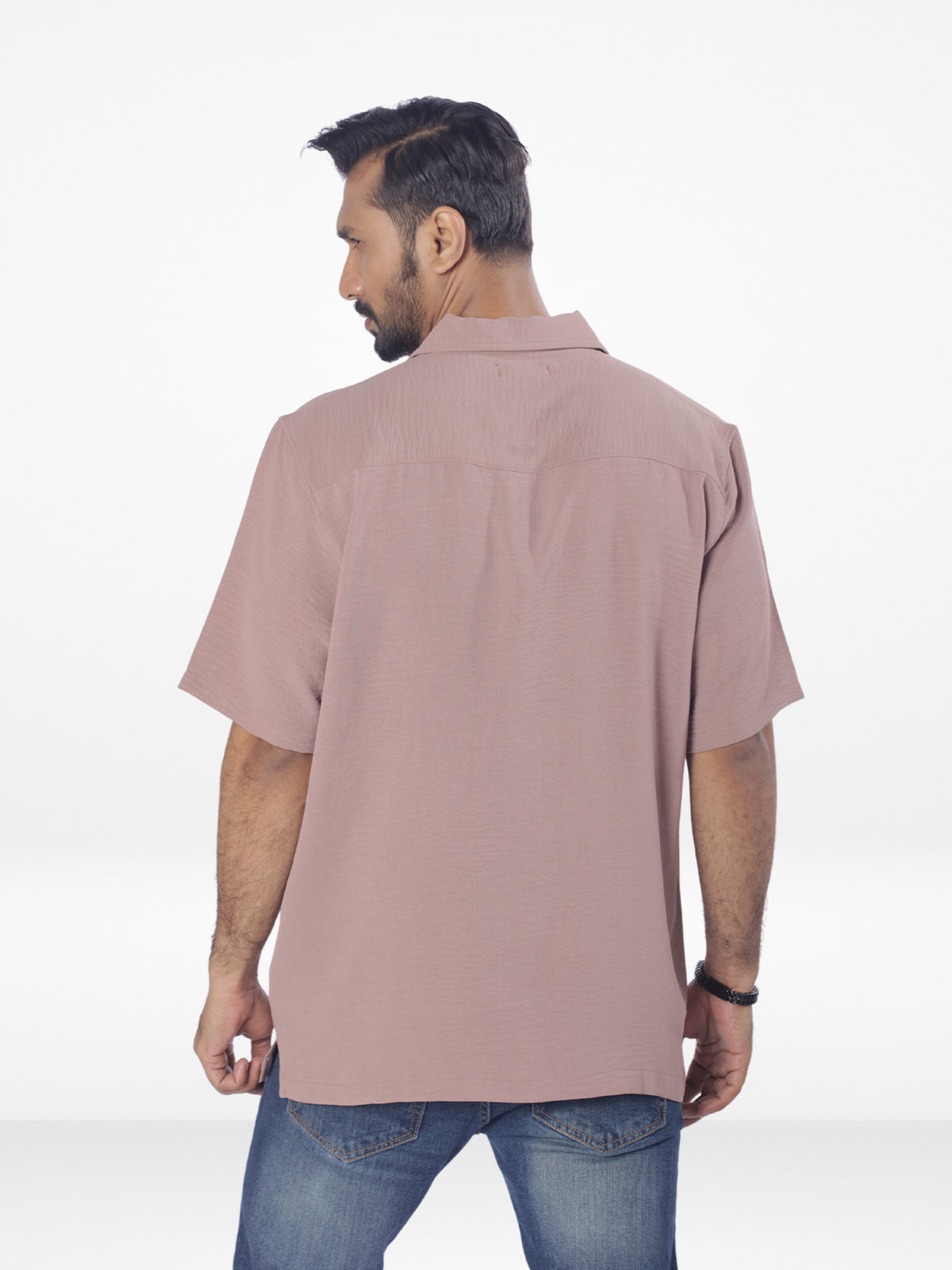 Men's Relaxed-Fit Half-Sleeve Casual Shirt| COPPER