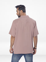 Men's Relaxed-Fit Half-Sleeve Casual Shirt| COPPER