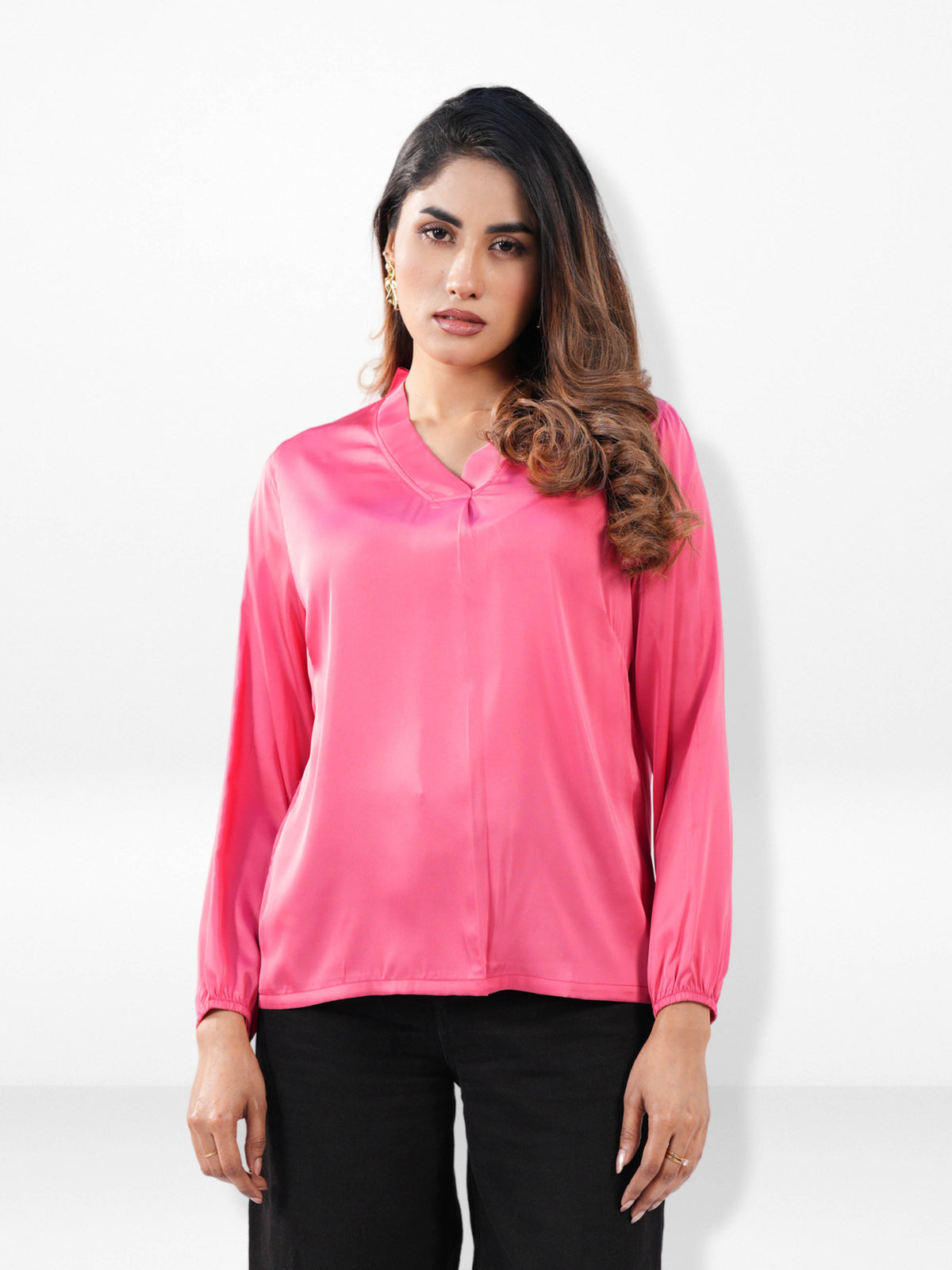 Women’s Satin Top – Soft Shiny | Fashionable Party & Everyday Wear