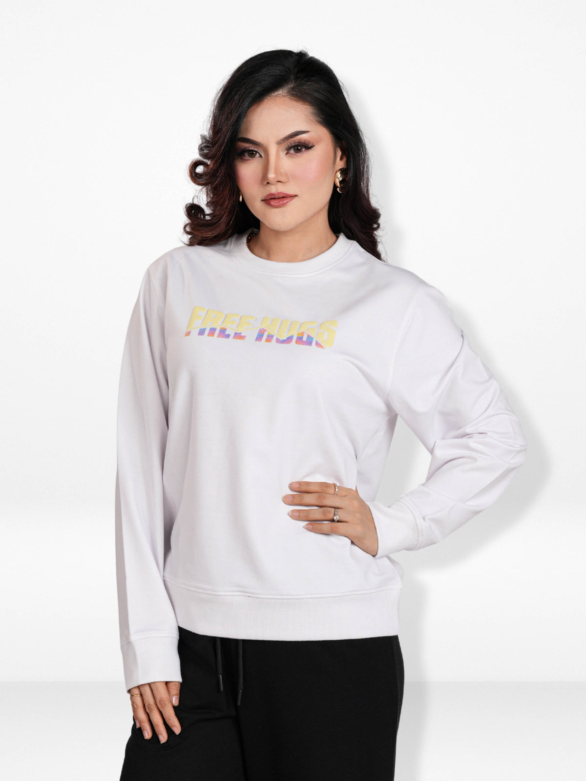 Women’s Long Sleeve Sweatshirt – Soft Pullover | Stylish Printed Casual Top for Everyday Comfort