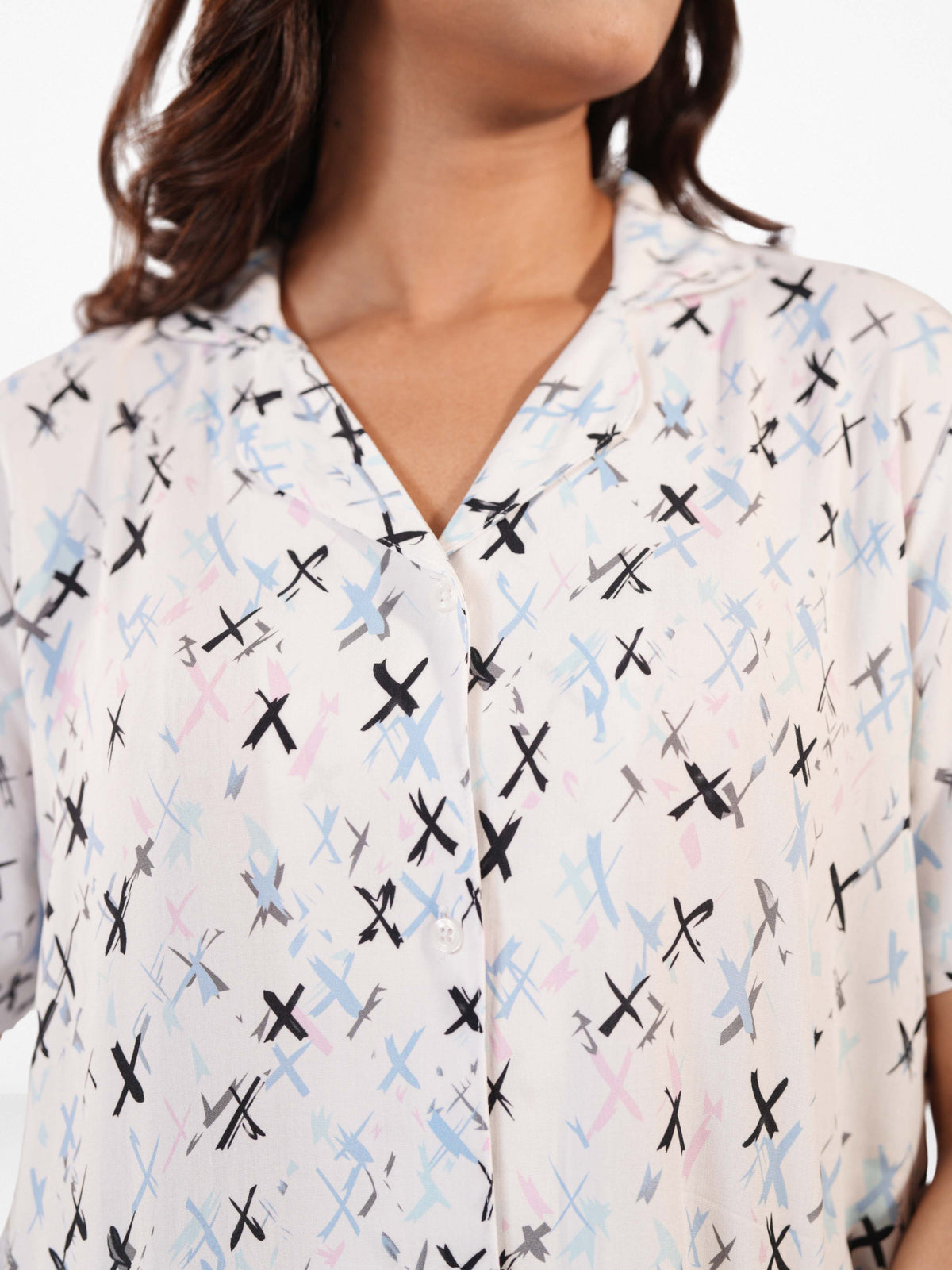 Women's All Over Printed PJ Set – 2 Piece Sleepwear Set | Soft Breathable Nightwear for Women