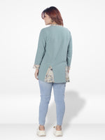 Women Shirt Collar Tops with Nice Design| Green