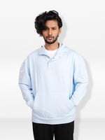 Men’s Henley Hoodie – Relaxed Fit Pullover | Long Sleeve Hooded with Button Placket & Kangaroo Pocket