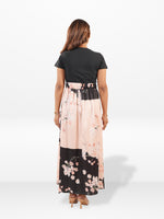 Women’s All Over Printed Maxi Skirt – Summer Pleated High Waist Casual Long Skirt