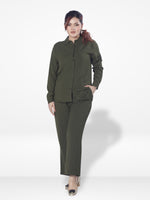 Women Solid Color Co-Ord Set| Long Sleeve| Olive