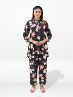Women’s Floral Printed Co-Ord Set – Trendy 2 Piece Matching Top & Bottom Outfit