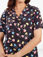 Women's All Over Printed PJ Set – 2 Piece Sleepwear Set | Soft Breathable Nightwear for Women
