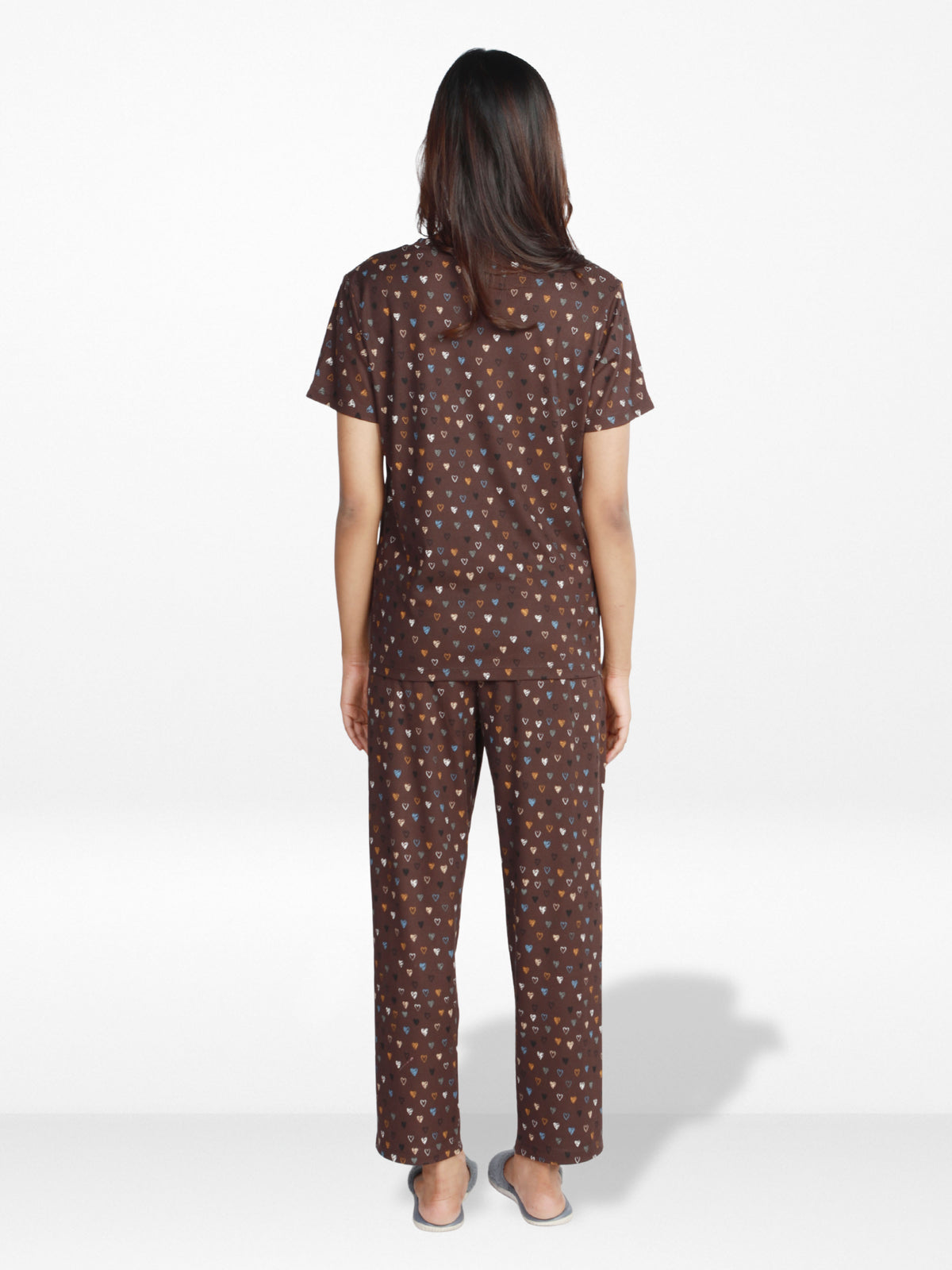 Women’s 2 PieceAll Over Printed Loungewear Set – Short Sleeve Top & Pants | Casual Lounge Outfit, Soft Pajama Set, Summer Sleepwear for Women