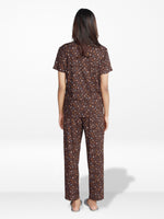 Women’s 2 PieceAll Over Printed Loungewear Set – Short Sleeve Top & Pants | Casual Lounge Outfit, Soft Pajama Set, Summer Sleepwear for Women