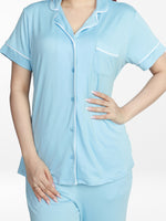 Women Solid Night Suit Set of Shirt & Pyjama, Night wear DressWomen’s Printed Night Suit Set – Shirt & Pyjama | Soft Nightwear Dress, 2 Piece Sleepwear for Women, Comfortable Loungewear