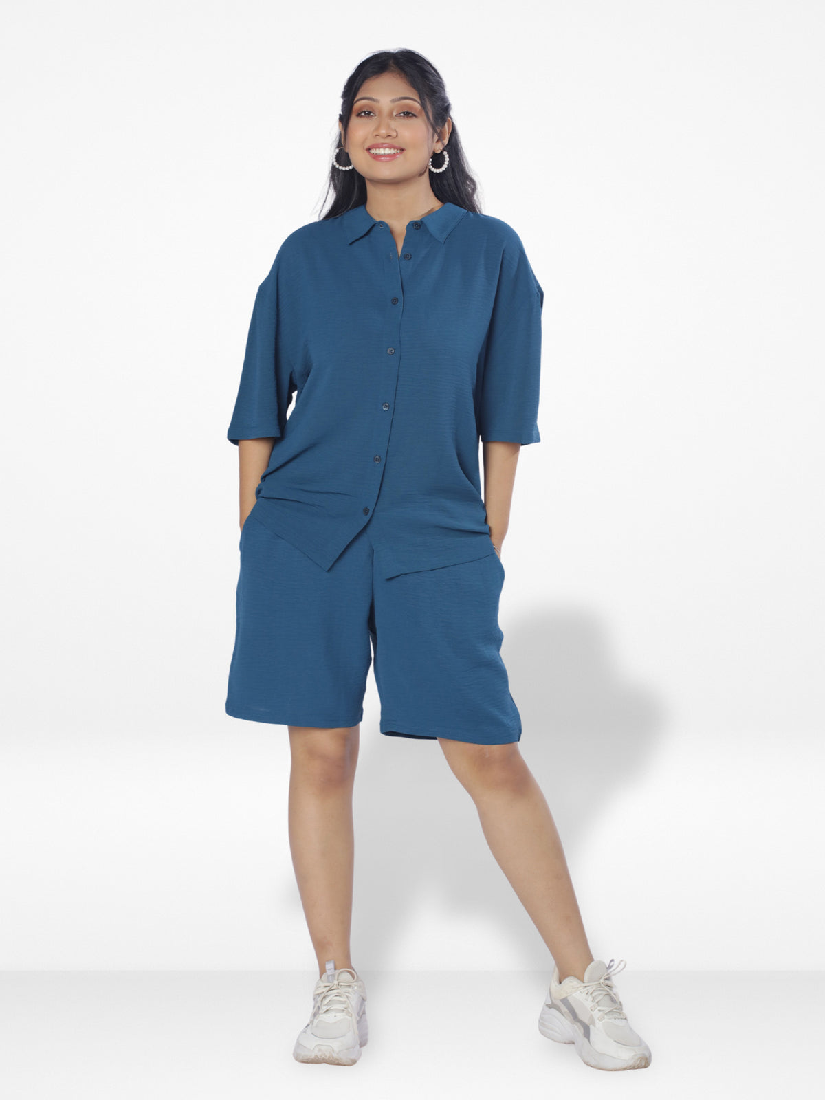 Women Solid Color Co-Ord Set| Short Sleeve