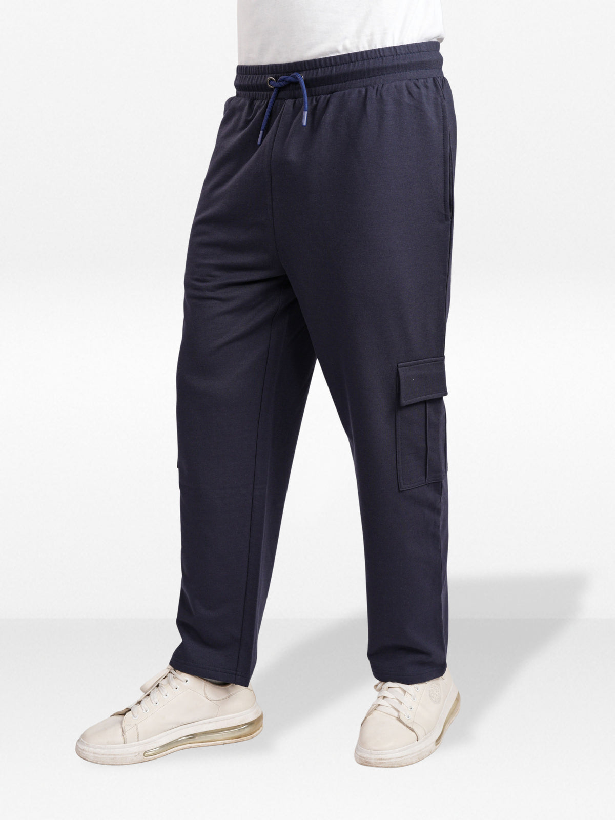 Men’s Cargo Jogger Pants – Straight Fit with Drawstring Waist | Casual Lounge Trousers with Modern Panel Detail