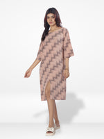 Women Pink & Grey shades Printed Long Top| Pink Shade