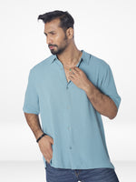 Men's Relaxed-Fit Half-Sleeve Casual Shirt| POP GREEN