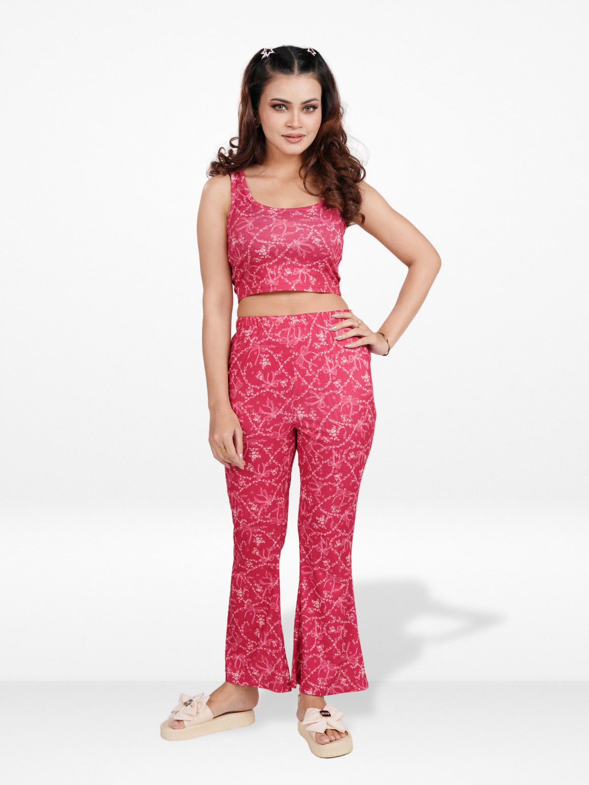 Women’s Crop Top & Palazzo Set – 2-Piece Outfit| Fashionable Party Wear for Women