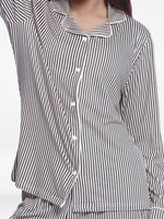 Women Black Check Sleepwear Long Sleeve Pyjama Set