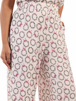 Women's Casual Pants Trendy Loose Trousers High Waist Wide Leg Cropped Palazzo with Pockets