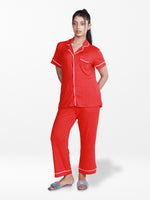 Women’s Printed Night Suit Set – Shirt & Pyjama | Soft Nightwear Dress, 2 Piece Sleepwear for Women, Comfortable Loungewear