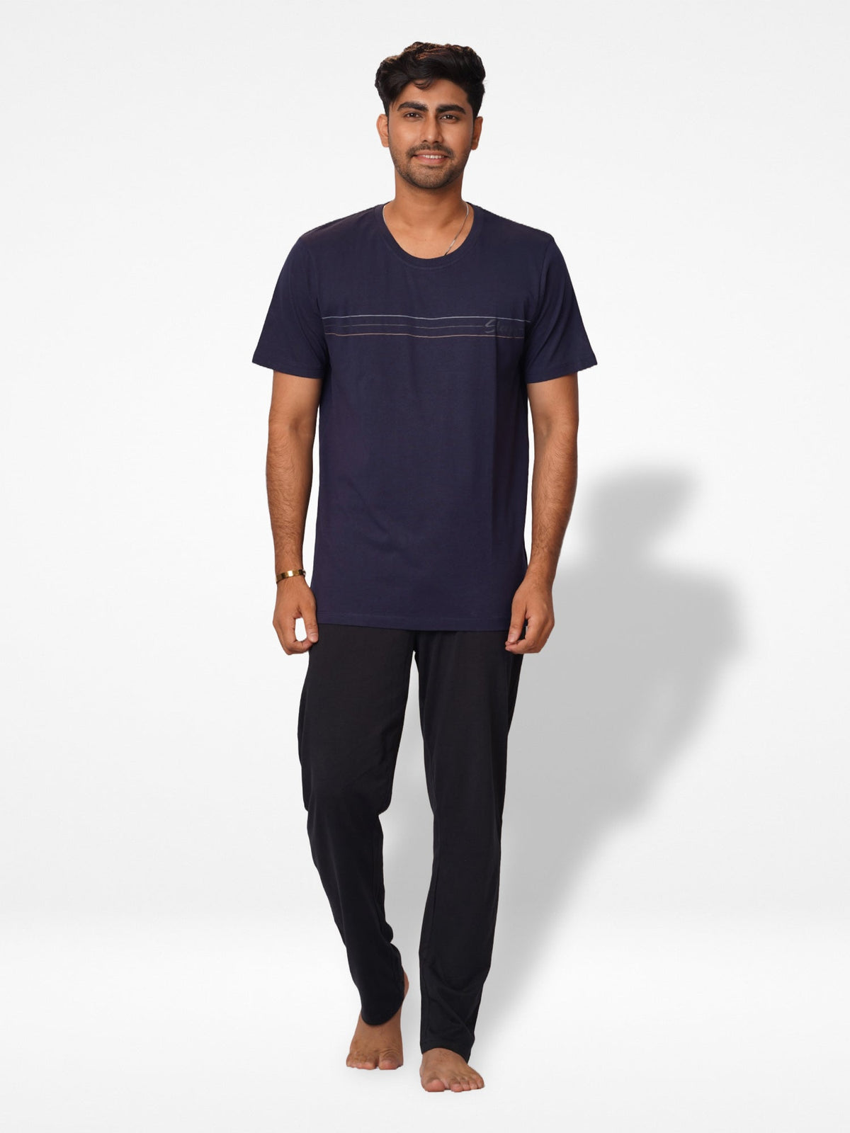 Men's T-Shirt & Trouser Lounge Set Blue