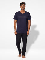 Men's T-Shirt & Trouser Lounge Set Blue