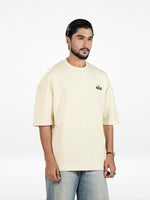 Men’s Oversized Drop Shoulder Graphic T-Shirt – Short Sleeve Crew Neck Tee | Casual Streetwear Top with Front & Back Print