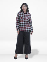Women’s Plaid Distressed Flannel ShirtFlannel Shirt – Long Sleeve Button-Down Checkered Shirt | Relaxed Fit Casual Top for Everyday Comfort