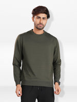 Men’sSolid Crew Neck Sweatshirt – Long Sleeve | Casual Everyday Comfort Wear