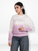 Women’s Tie-Dye Long Sleeve Gradient Printed Sweatshirt – Soft Cotton Blend Pullover | Stylish Printed Casual Top for Everyday Comfort