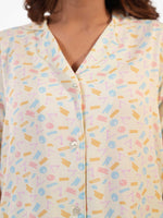 Women’s Printed Night Suit Set – Shirt & Pyjama | Soft Nightwear Dress, 2 Piece Sleepwear for Women, Comfortable Loungewear