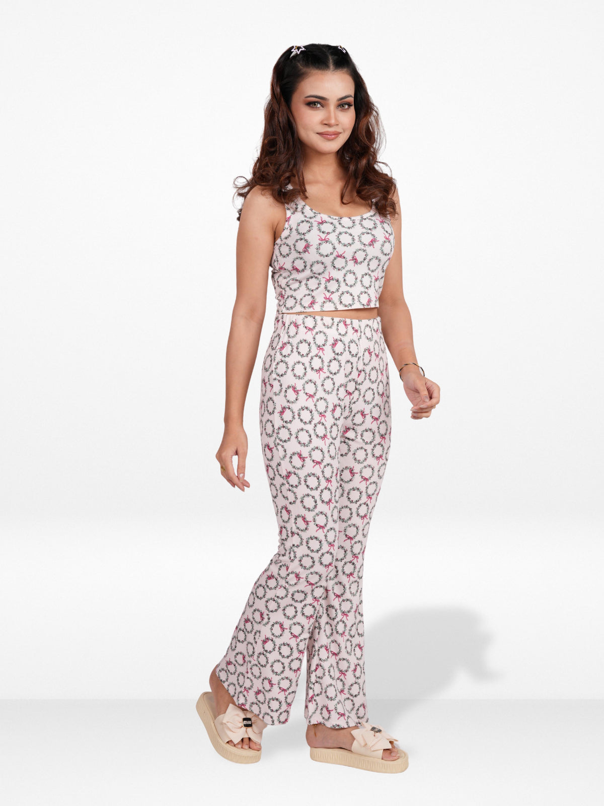 Women’s Crop Top & Palazzo Set – 2-Piece Outfit| Fashionable Party Wear for Women