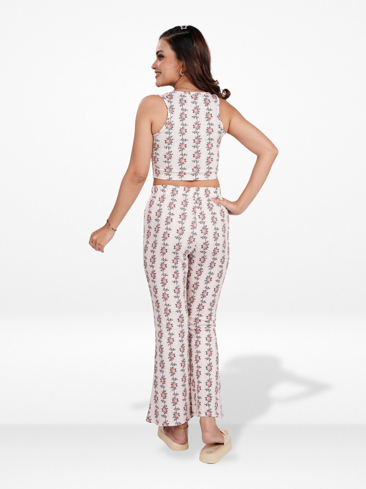 Women’s Crop Top & Palazzo Set – 2-Piece Outfit| Fashionable Party Wear for Women