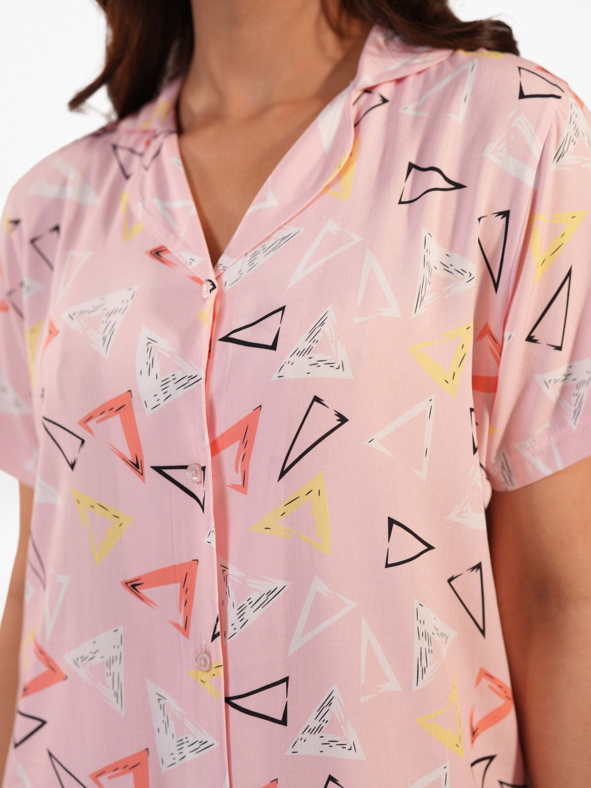Women's All Over Printed PJ Set – 2 Piece Sleepwear Set | Soft Breathable Nightwear for Women