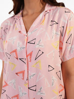 Women's All Over Printed PJ Set – 2 Piece Sleepwear Set | Soft Breathable Nightwear for Women