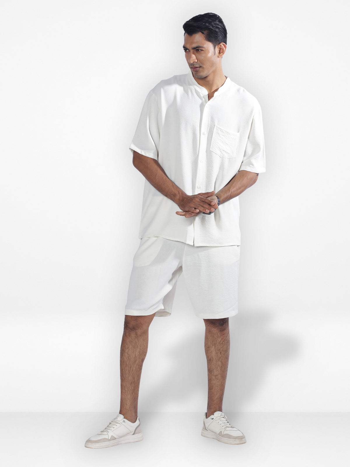 Couple Co-ord Set| Short Pant| Off White