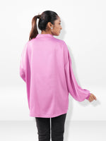 Women’s Satin Band Collar Top – Soft Shiny Blouse | Elegant Party & Everyday Wear